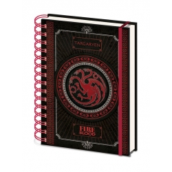 Notatnik - Gra o Tron - Fire & Blood Targaryen - A5 Zeszyt Notes